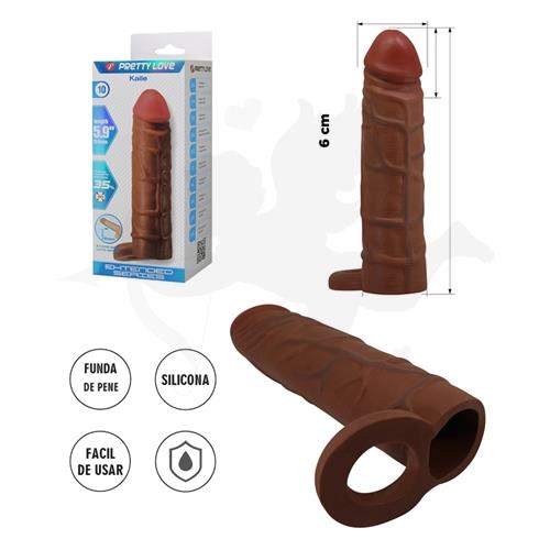 Funda de Pene Texturizada en TPR con Aro Escrotal de Estimulación